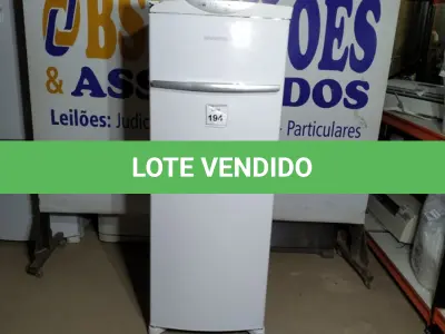 LOTE 194 -  01 FREEZER VERTICAL BRASTEMP 220V. (NO ESTADO EM QUE SE ENCONTRA. SUJEITO A AVARIAS OCULTAS/VISÍVEIS.)  AV9814Y