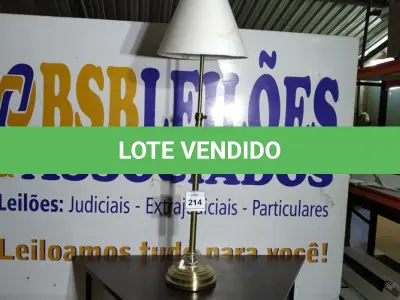 LOTE 214 - 01 ABAJUR. (NO ESTADO EM QUE SE ENCONTRA. SUJEITO A AVARIAS OCULTAS/VISÍVEIS.)  BJ6991D