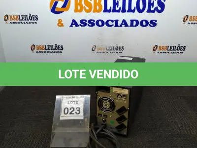 LOTE 023 - 01 NOBREAK MARCA LACERDA. (NO ESTADO) ATENÇÃO! FAZER A VISITAÇÃO ANTES DE ARREMATAR, NÃO SABEMOS SE FUNCIONA, LEILÃO NÃO TEM GARANTIA E NEM DEVOLUÇÃO, SUJEITO A POSSÍVEIS AVARIAS VISÍVEIS/OCULTAS E/OU AUSÊNCIA DE COMPONENTES.