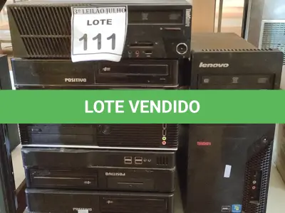 LOTE 111 - 06 CPU’S DE MARCAS E MODELOS DIVERSOS. (NO ESTADO) ATENÇÃO! FAZER A VISITAÇÃO ANTES DE ARREMATAR, NÃO SABEMOS SE FUNCIONA, LEILÃO NÃO TEM GARANTIA E NEM DEVOLUÇÃO, SUJEITO A POSSÍVEIS AVARIAS VISÍVEIS/OCULTAS E/OU AUSÊNCIA DE COMPONENTES.