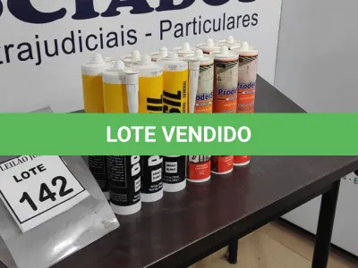 LOTE 142 - 12 BISNAGAS DE SELANTE SILICONE COM 260G MARCA PRODERSIL. (NO ESTADO) ATENÇÃO! FAZER A VISITAÇÃO ANTES DE ARREMATAR, NÃO SABEMOS SE FUNCIONA, LEILÃO NÃO TEM GARANTIA E NEM DEVOLUÇÃO, SUJEITO A POSSÍVEIS AVARIAS VISÍVEIS/OCULTAS E/OU AUSÊNCIA DE COMPONENTES.