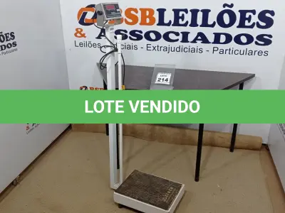 LOTE 214 - 01 BALANÇA CORPORAL MARCA LÍDER. (NO ESTADO) ATENÇÃO! FAZER A VISITAÇÃO ANTES DE ARREMATAR, NÃO SABEMOS SE FUNCIONA, LEILÃO NÃO TEM GARANTIA E NEM DEVOLUÇÃO, SUJEITO A POSSÍVEIS AVARIAS VISÍVEIS/OCULTAS E/OU AUSÊNCIA DE COMPONENTES.