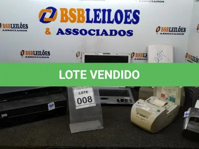 LOTE 008 - 01 NOTEBOOK WIN, 01 APARELHO DE DVD MARCA PIONEER, 01 APARELHO DE VÍDEO CASSETE MARCA TOSHIBA, 01 IMPRESSORA DE ETIQUETA, 01 IMPRESSORA DE CUPOM, 01 DISTRIBUIDOR DE VÍDEO E 02 PONTOS DE ACESO SEM FIO. (NO ESTADO) ATENÇÃO! FAZER A VISITAÇÃO ANTES DE ARREMATAR, NÃO SABEMOS SE FUNCIONA, LEILÃO NÃO TEM GARANTIA E NEM DEVOLUÇÃO, SUJEITO A POSSÍVEIS AVARIAS VISÍVEIS/OCULTAS E/OU AUSÊNCIA DE COMPONENTES.