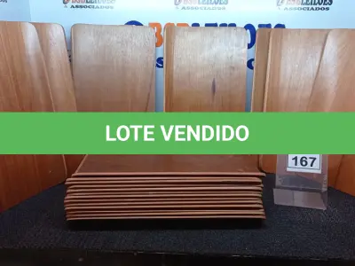 LOTE 167 - 20 PLACAS DE MADEIRAS. (NO ESTADO) ATENÇÃO! FAZER A VISITAÇÃO ANTES DE ARREMATAR, NÃO SABEMOS SE FUNCIONA, LEILÃO NÃO TEM GARANTIA E NEM DEVOLUÇÃO, SUJEITO A POSSÍVEIS AVARIAS VISÍVEIS/OCULTAS E/OU AUSÊNCIA DE COMPONENTES.