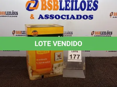 LOTE 177 - 01 LATA DE TINTA ACRÍLICA 18L NA COR FOSCO PALHA MARCA GLASURIT. (NO ESTADO) ATENÇÃO! FAZER A VISITAÇÃO ANTES DE ARREMATAR, NÃO SABEMOS SE FUNCIONA, LEILÃO NÃO TEM GARANTIA E NEM DEVOLUÇÃO, SUJEITO A POSSÍVEIS AVARIAS VISÍVEIS/OCULTAS E/OU AUSÊNCIA DE COMPONENTES.