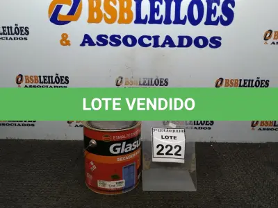 LOTE 222 - 01 LATA DE ESMALTE SINTÉTICO COM 3,6L NA COR BRILHANTE MARFIM MARCA GLASURIT. (NO ESTADO) ATENÇÃO! FAZER A VISITAÇÃO ANTES DE ARREMATAR, NÃO SABEMOS SE FUNCIONA, LEILÃO NÃO TEM GARANTIA E NEM DEVOLUÇÃO, SUJEITO A POSSÍVEIS AVARIAS VISÍVEIS/OCULTAS E/OU AUSÊNCIA DE COMPONENTES.