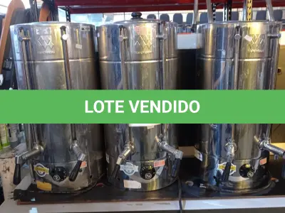 LOTE 163 - 03 CAFETEIRAS INDUSTRIAIS. (NO ESTADO) ATENÇÃO! FAZER A VISITAÇÃO ANTES DE ARREMATAR, NÃO SABEMOS SE FUNCIONA, LEILÃO NÃO TEM GARANTIA E NEM DEVOLUÇÃO, SUJEITO A POSSÍVEIS AVARIAS VISÍVEIS/OCULTAS E/OU AUSÊNCIA DE COMPONENTES.