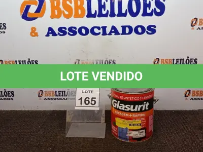 LOTE 165 - 01 LATA DE ESMALTE SINTÉTICO COM 3,6L NA COR BRILHANTE VERDE PRIMAVERA MARCA GLASURIT. (NO ESTADO) ATENÇÃO! FAZER A VISITAÇÃO ANTES DE ARREMATAR, NÃO SABEMOS SE FUNCIONA, LEILÃO NÃO TEM GARANTIA E NEM DEVOLUÇÃO, SUJEITO A POSSÍVEIS AVARIAS VISÍVEIS/OCULTAS E/OU AUSÊNCIA DE COMPONENTES.