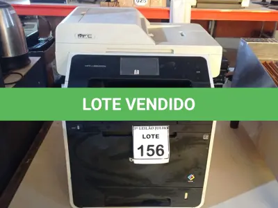 LOTE 156 - 01 IMPRESSORA MULTIFUNCIONAL MFC-L8850CDW MARCA BROTHER. (NO ESTADO) ATENÇÃO! FAZER A VISITAÇÃO ANTES DE ARREMATAR, NÃO SABEMOS SE FUNCIONA, LEILÃO NÃO TEM GARANTIA E NEM DEVOLUÇÃO, SUJEITO A POSSÍVEIS AVARIAS VISÍVEIS/OCULTAS E/OU AUSÊNCIA DE COMPONENTES.