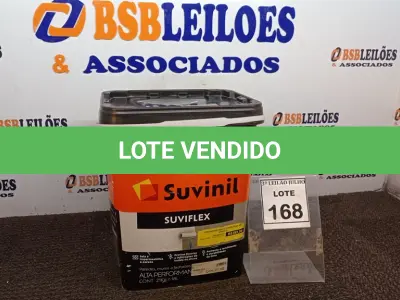 LOTE 168 - 01 BALDE DE IMPERMEABILIZANTE PARA PAREDE EXTERNA SUVIFLEX 18L. (NO ESTADO) ATENÇÃO! FAZER A VISITAÇÃO ANTES DE ARREMATAR, NÃO SABEMOS SE FUNCIONA, LEILÃO NÃO TEM GARANTIA E NEM DEVOLUÇÃO, SUJEITO A POSSÍVEIS AVARIAS VISÍVEIS/OCULTAS E/OU AUSÊNCIA DE COMPONENTES.