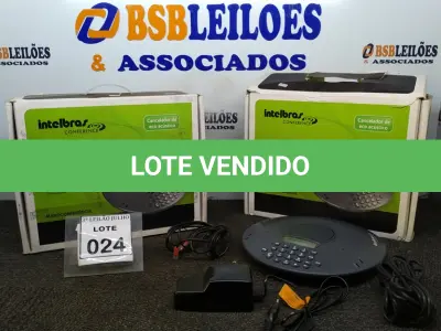 LOTE 024 - 02 APARELHOS DE AUDIOCONFERÊNCIA MARCA INTELBRAS. (NO ESTADO) ATENÇÃO! FAZER A VISITAÇÃO ANTES DE ARREMATAR, NÃO SABEMOS SE FUNCIONA, LEILÃO NÃO TEM GARANTIA E NEM DEVOLUÇÃO, SUJEITO A POSSÍVEIS AVARIAS VISÍVEIS/OCULTAS E/OU AUSÊNCIA DE COMPONENTES.