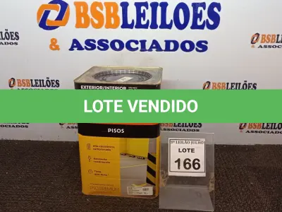 LOTE 166 - 01 LATA DE TINTA PARA PISOS 18L NA COR FOSCO CONCRETO MARCA SUVINIL. (NO ESTADO) ATENÇÃO! FAZER A VISITAÇÃO ANTES DE ARREMATAR, NÃO SABEMOS SE FUNCIONA, LEILÃO NÃO TEM GARANTIA E NEM DEVOLUÇÃO, SUJEITO A POSSÍVEIS AVARIAS VISÍVEIS/OCULTAS E/OU AUSÊNCIA DE COMPONENTES.