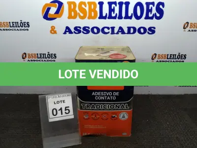 LOTE 015 - 01 LATA DE COLA CONTATO COM 14KG MARCA CASACOLA. (NO ESTADO) ATENÇÃO! FAZER A VISITAÇÃO ANTES DE ARREMATAR, NÃO SABEMOS SE FUNCIONA, LEILÃO NÃO TEM GARANTIA E NEM DEVOLUÇÃO, SUJEITO A POSSÍVEIS AVARIAS VISÍVEIS/OCULTAS E/OU AUSÊNCIA DE COMPONENTES.