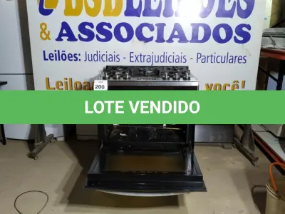 LOTE 200 -  01 FOGÃO BRASTEMP 05 BOCAS. BIVOLTS. (NO ESTADO EM QUE SE ENCONTRA. SUJEITO A AVARIAS OCULTAS/VISÍVEIS.)  BJ7374N
