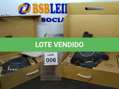 LOTE 006 - 02 ESTAÇOES DE AUDIOCONFERÊNCIA MARCA POLYCOM SOUNDSTATIOM. (NO ESTADO) ATENÇÃO! FAZER A VISITAÇÃO ANTES DE ARREMATAR, NÃO SABEMOS SE FUNCIONA, LEILÃO NÃO TEM GARANTIA E NEM DEVOLUÇÃO, SUJEITO A POSSÍVEIS AVARIAS VISÍVEIS/OCULTAS E/OU AUSÊNCIA DE COMPONENTES.