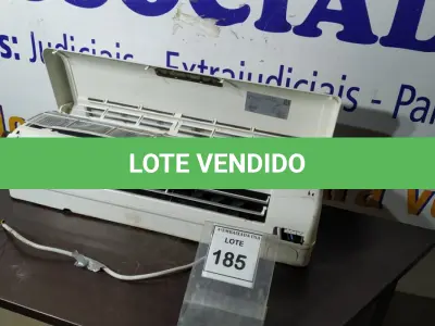 LOTE 185 - 01 EVAPORADORA 12.000BTUS. (NO ESTADO EM QUE SE ENCONTRA. SUJEITO A AVARIAS OCULTAS/VISÍVEIS.)  AV9866M