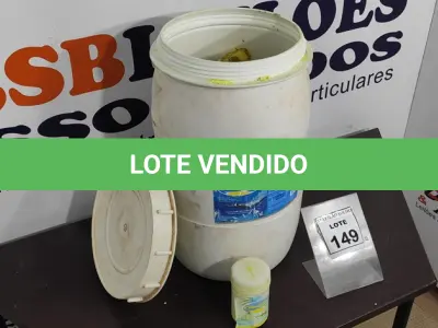 LOTE 149 - 01 TAMBOR COM 45KG DE CLORO EM PASTILHA. (NO ESTADO) ATENÇÃO! FAZER A VISITAÇÃO ANTES DE ARREMATAR, NÃO SABEMOS SE FUNCIONA, LEILÃO NÃO TEM GARANTIA E NEM DEVOLUÇÃO, SUJEITO A POSSÍVEIS AVARIAS VISÍVEIS/OCULTAS E/OU AUSÊNCIA DE COMPONENTES.