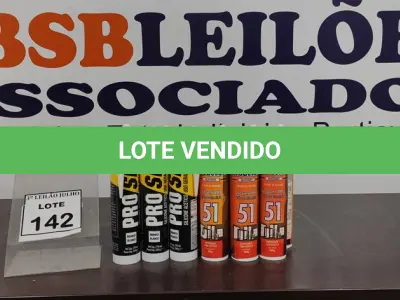 LOTE 142 - 12 BISNAGAS DE SELANTE SILICONE COM 260G MARCA PRODERSIL. (NO ESTADO) ATENÇÃO! FAZER A VISITAÇÃO ANTES DE ARREMATAR, NÃO SABEMOS SE FUNCIONA, LEILÃO NÃO TEM GARANTIA E NEM DEVOLUÇÃO, SUJEITO A POSSÍVEIS AVARIAS VISÍVEIS/OCULTAS E/OU AUSÊNCIA DE COMPONENTES.