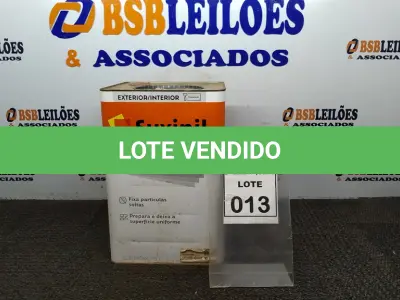 LOTE 013 - 01 LATA DE FUNDO PREPARADOR INTERIOR/EXTERIOR 18L MARCA SUVINIL. (NO ESTADO) ATENÇÃO! FAZER A VISITAÇÃO ANTES DE ARREMATAR, NÃO SABEMOS SE FUNCIONA, LEILÃO NÃO TEM GARANTIA E NEM DEVOLUÇÃO, SUJEITO A POSSÍVEIS AVARIAS VISÍVEIS/OCULTAS E/OU AUSÊNCIA DE COMPONENTES.