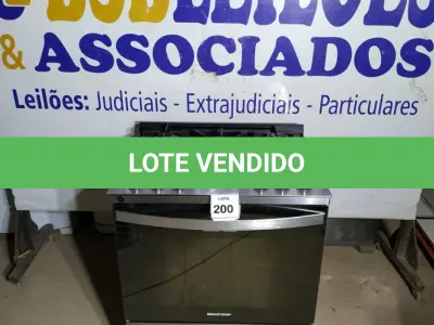 LOTE 200 -  01 FOGÃO BRASTEMP 05 BOCAS. BIVOLTS. (NO ESTADO EM QUE SE ENCONTRA. SUJEITO A AVARIAS OCULTAS/VISÍVEIS.)  BJ7374N