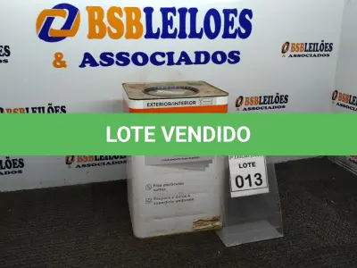 LOTE 013 - 01 LATA DE FUNDO PREPARADOR INTERIOR/EXTERIOR 18L MARCA SUVINIL. (NO ESTADO) ATENÇÃO! FAZER A VISITAÇÃO ANTES DE ARREMATAR, NÃO SABEMOS SE FUNCIONA, LEILÃO NÃO TEM GARANTIA E NEM DEVOLUÇÃO, SUJEITO A POSSÍVEIS AVARIAS VISÍVEIS/OCULTAS E/OU AUSÊNCIA DE COMPONENTES.