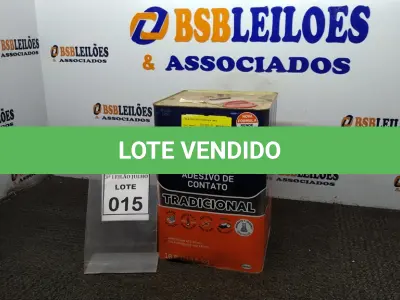 LOTE 015 - 01 LATA DE COLA CONTATO COM 14KG MARCA CASACOLA. (NO ESTADO) ATENÇÃO! FAZER A VISITAÇÃO ANTES DE ARREMATAR, NÃO SABEMOS SE FUNCIONA, LEILÃO NÃO TEM GARANTIA E NEM DEVOLUÇÃO, SUJEITO A POSSÍVEIS AVARIAS VISÍVEIS/OCULTAS E/OU AUSÊNCIA DE COMPONENTES.