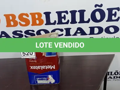 LOTE 520 - 01 LATA DE TINTA ACRÍLICA METALATEX SHERWIN-WILLIAMS 16L NA COR PALHA. (NO ESTADO) ATENÇÃO! FAZER A VISITAÇÃO ANTES DE ARREMATAR, NÃO SABEMOS SE FUNCIONA, LEILÃO NÃO TEM GARANTIA E NEM DEVOLUÇÃO, SUJEITO A POSSÍVEIS AVARIAS VISÍVEIS/OCULTAS E/OU AUSÊNCIA DE COMPONENTES.