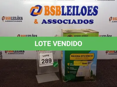 LOTE 289 - 01 LATA DE TINTA ACRÍLICA STANDARD DE 18L NA COR FOSCO BRANCO NEVE MARCA GLASURIT. (NO ESTADO) ATENÇÃO! FAZER A VISITAÇÃO ANTES DE ARREMATAR, NÃO SABEMOS SE FUNCIONA, LEILÃO NÃO TEM GARANTIA E NEM DEVOLUÇÃO, SUJEITO A POSSÍVEIS AVARIAS VISÍVEIS/OCULTAS E/OU AUSÊNCIA DE COMPONENTES.