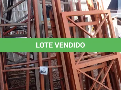 LOTE 503 - 01 ESTANTE DE FERRO DESMONTADA. (NO ESTADO) ATENÇÃO! FAZER A VISITAÇÃO ANTES DE ARREMATAR, NÃO SABEMOS SE FUNCIONA, LEILÃO NÃO TEM GARANTIA E NEM DEVOLUÇÃO, SUJEITO A POSSÍVEIS AVARIAS VISÍVEIS/OCULTAS E/OU AUSÊNCIA DE COMPONENTES.