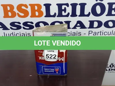 LOTE 522 - 01 LATA DE TINTA ACRÍLICA METALATEX SHERWIN-WILLIAMS 16L NA COR PALHA. (NO ESTADO) ATENÇÃO! FAZER A VISITAÇÃO ANTES DE ARREMATAR, NÃO SABEMOS SE FUNCIONA, LEILÃO NÃO TEM GARANTIA E NEM DEVOLUÇÃO, SUJEITO A POSSÍVEIS AVARIAS VISÍVEIS/OCULTAS E/OU AUSÊNCIA DE COMPONENTES.