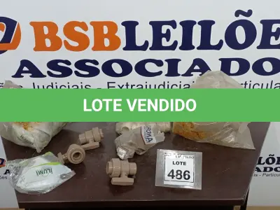 LOTE 486 - 01 LOTE COM VÁRIAS PEÇAS DE PLAFON 02 LÂMPADAS, NIPLES, TÊ E REGISTROS DE MARCAS E MEDIDAS DIVERSAS. (NO ESTADO) ATENÇÃO! FAZER A VISITAÇÃO ANTES DE ARREMATAR, NÃO SABEMOS SE FUNCIONA, LEILÃO NÃO TEM GARANTIA E NEM DEVOLUÇÃO, SUJEITO A POSSÍVEIS AVARIAS VISÍVEIS/OCULTAS E/OU AUSÊNCIA DE COMPONENTES.