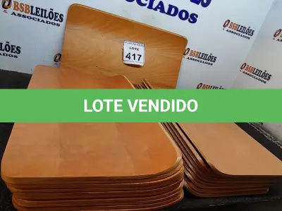 LOTE 417 - 20 PLACAS DE MADEIRAS. (NO ESTADO) ATENÇÃO! FAZER A VISITAÇÃO ANTES DE ARREMATAR, NÃO SABEMOS SE FUNCIONA, LEILÃO NÃO TEM GARANTIA E NEM DEVOLUÇÃO, SUJEITO A POSSÍVEIS AVARIAS VISÍVEIS/OCULTAS E/OU AUSÊNCIA DE COMPONENTES.