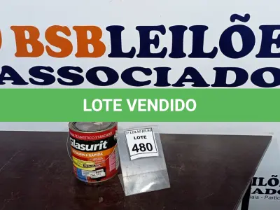 LOTE 521 - 01 LATA DE ESMALTE SINTÉTICO COM 3,6L NA COR BRILHANTE VERDE PRIMAVERA MARCA GLASURIT. (NO ESTADO) ATENÇÃO! FAZER A VISITAÇÃO ANTES DE ARREMATAR, NÃO SABEMOS SE FUNCIONA, LEILÃO NÃO TEM GARANTIA E NEM DEVOLUÇÃO, SUJEITO A POSSÍVEIS AVARIAS VISÍVEIS/OCULTAS E/OU AUSÊNCIA DE COMPONENTES.