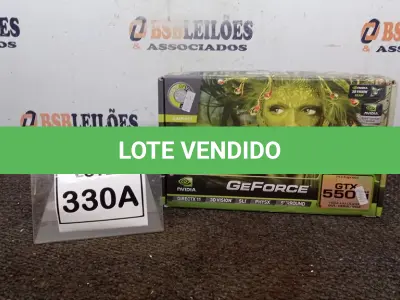 LOTE 330 - 01 PLACA DE VÍDEO NVIDIA GEFORCE. (NO ESTADO) ATENÇÃO! FAZER A VISITAÇÃO ANTES DE ARREMATAR, NÃO SABEMOS SE FUNCIONA, LEILÃO NÃO TEM GARANTIA E NEM DEVOLUÇÃO, SUJEITO A POSSÍVEIS AVARIAS VISÍVEIS/OCULTAS E/OU AUSÊNCIA DE COMPONENTES.