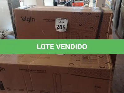 LOTE 285 - 01 AR CONDICIONADO 9.000BTUS MARCA ELGIN.(LACRADO) (NO ESTADO) ATENÇÃO! FAZER A VISITAÇÃO ANTES DE ARREMATAR, NÃO SABEMOS SE FUNCIONA, LEILÃO NÃO TEM GARANTIA E NEM DEVOLUÇÃO, SUJEITO A POSSÍVEIS AVARIAS VISÍVEIS/OCULTAS E/OU AUSÊNCIA DE COMPONENTES.
