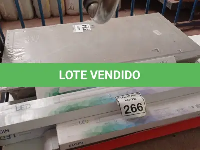 LOTE 266 - 04 LUMINÁRIAS DUOLINE 36W ELGIN, 03 LUMINÁRIAS DUOLINE 18W ELGIN E 01 CAIXA DE HIDRÔMETRO 90X44X12. (NO ESTADO) ATENÇÃO! FAZER A VISITAÇÃO ANTES DE ARREMATAR, NÃO SABEMOS SE FUNCIONA, LEILÃO NÃO TEM GARANTIA E NEM DEVOLUÇÃO, SUJEITO A POSSÍVEIS AVARIAS VISÍVEIS/OCULTAS E/OU AUSÊNCIA DE COMPONENTES.