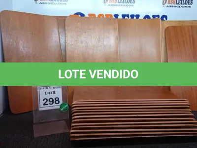 LOTE 298 - 20 PLACAS DE MADEIRAS. (NO ESTADO) ATENÇÃO! FAZER A VISITAÇÃO ANTES DE ARREMATAR, NÃO SABEMOS SE FUNCIONA, LEILÃO NÃO TEM GARANTIA E NEM DEVOLUÇÃO, SUJEITO A POSSÍVEIS AVARIAS VISÍVEIS/OCULTAS E/OU AUSÊNCIA DE COMPONENTES.