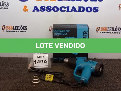 LOTE 140 - SOPRADOR TÉRMICO 220V DUAS VELOCIDADES 1BICO 2000W (NO ESTADO) ATENÇÃO! FAZER A VISITAÇÃO ANTES DE ARREMATAR, NÃO SABEMOS SE FUNCIONA, LEILÃO NÃO TEM GARANTIA E NEM DEVOLUÇÃO, SUJEITO A POSSÍVEIS AVARIAS VISÍVEIS/OCULTAS E/OU AUSÊNCIA DE COMPONENTES.