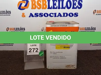 LOTE 272 - 01 LATA DE FUNDO PREPARADOR INTERIOR/EXTERIOR 18L MARCA SUVINIL. (NO ESTADO) ATENÇÃO! FAZER A VISITAÇÃO ANTES DE ARREMATAR, NÃO SABEMOS SE FUNCIONA, LEILÃO NÃO TEM GARANTIA E NEM DEVOLUÇÃO, SUJEITO A POSSÍVEIS AVARIAS VISÍVEIS/OCULTAS E/OU AUSÊNCIA DE COMPONENTES.