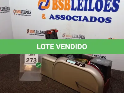 LOTE 273 - 01 IMPRESSORA DE CRACHÁ. (NO ESTADO) ATENÇÃO! FAZER A VISITAÇÃO ANTES DE ARREMATAR, NÃO SABEMOS SE FUNCIONA, LEILÃO NÃO TEM GARANTIA E NEM DEVOLUÇÃO, SUJEITO A POSSÍVEIS AVARIAS VISÍVEIS/OCULTAS E/OU AUSÊNCIA DE COMPONENTES.
