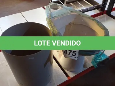 LOTE 475 - 01 VASO SANITÁRIO, 01 COLUNA PARA LAVATÓRIO E 01 PECA PLÁSTICA CILÍNDRICA. (NO ESTADO) ATENÇÃO! FAZER A VISITAÇÃO ANTES DE ARREMATAR, NÃO SABEMOS SE FUNCIONA, LEILÃO NÃO TEM GARANTIA E NEM DEVOLUÇÃO, SUJEITO A POSSÍVEIS AVARIAS VISÍVEIS/OCULTAS E/OU AUSÊNCIA DE COMPONENTES.