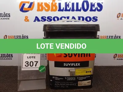 LOTE 307 - 01 BALDE DE IMPERMEABILIZANTE PARA PAREDE EXTERNA SUVIFLEX 18L. (NO ESTADO) ATENÇÃO! FAZER A VISITAÇÃO ANTES DE ARREMATAR, NÃO SABEMOS SE FUNCIONA, LEILÃO NÃO TEM GARANTIA E NEM DEVOLUÇÃO, SUJEITO A POSSÍVEIS AVARIAS VISÍVEIS/OCULTAS E/OU AUSÊNCIA DE COMPONENTES.
