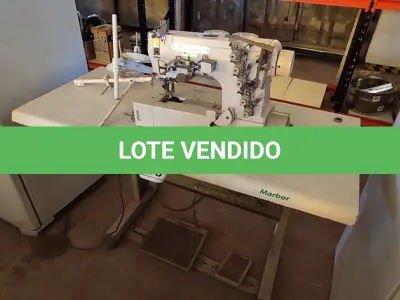 LOTE 406 - 01 MÁQUINA DE COSTURA INDUSTRIAL MARCA MARBOR. (NO ESTADO) ATENÇÃO! FAZER A VISITAÇÃO ANTES DE ARREMATAR, NÃO SABEMOS SE FUNCIONA. LEILÃO NÃO TEM GARANTIA E NEM DEVOLUÇÃO, SUJEITO A POSSÍVEIS AVARIAS VISÍVEIS/OCULTAS E/OU AUSÊNCIA DE COMPONENTES.