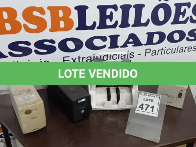 LOTE 471 - 01 MÁQUINA DE CONTAR CÉDULAS, 01 TRANSFORMADOR E 02 NOBREAKS. (NO ESTADO) ATENÇÃO! FAZER A VISITAÇÃO ANTES DE ARREMATAR, NÃO SABEMOS SE FUNCIONA, LEILÃO NÃO TEM GARANTIA E NEM DEVOLUÇÃO, SUJEITO A POSSÍVEIS AVARIAS VISÍVEIS/OCULTAS E/OU AUSÊNCIA DE COMPONENTES.