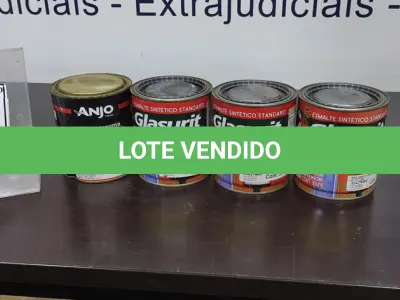 LOTE 369 - 04 LATAS DE ESMALTE SINTÉTICO DE 900ML CORES VARIADAS MARCA GLASURIT. (NO ESTADO) ATENÇÃO! FAZER A VISITAÇÃO ANTES DE ARREMATAR, NÃO SABEMOS SE FUNCIONA, LEILÃO NÃO TEM GARANTIA E NEM DEVOLUÇÃO, SUJEITO A POSSÍVEIS AVARIAS VISÍVEIS/OCULTAS E/OU AUSÊNCIA DE COMPONENTES.