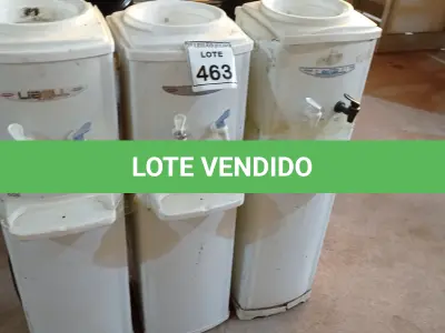 LOTE 463 - 03 BEBEDOUROS PARA GARRAFÃO. (NO ESTADO) ATENÇÃO! FAZER A VISITAÇÃO ANTES DE ARREMATAR, NÃO SABEMOS SE FUNCIONA, LEILÃO NÃO TEM GARANTIA E NEM DEVOLUÇÃO, SUJEITO A POSSÍVEIS AVARIAS VISÍVEIS/OCULTAS E/OU AUSÊNCIA DE COMPONENTES.