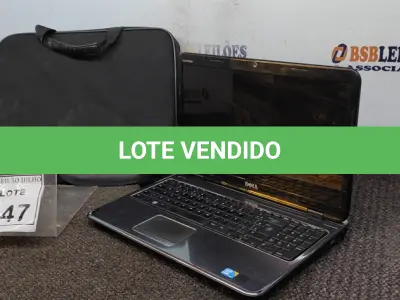 LOTE 447 - 01 NOTEBOOK MARCA DELL COM CASE. (NO ESTADO) ATENÇÃO! FAZER A VISITAÇÃO ANTES DE ARREMATAR, NÃO SABEMOS SE FUNCIONA, LEILÃO NÃO TEM GARANTIA E NEM DEVOLUÇÃO, SUJEITO A POSSÍVEIS AVARIAS VISÍVEIS/OCULTAS E/OU AUSÊNCIA DE COMPONENTES.
