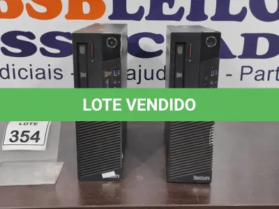 LOTE 354 - 02 CPU’S PARA RETIRADA DE PEÇAS. (NO ESTADO) ATENÇÃO! FAZER A VISITAÇÃO ANTES DE ARREMATAR, NÃO SABEMOS SE FUNCIONA. LEILÃO NÃO TEM GARANTIA E NEM DEVOLUÇÃO, SUJEITO A POSSÍVEIS AVARIAS VISÍVEIS/OCULTAS E/OU AUSÊNCIA DE COMPONENTES.