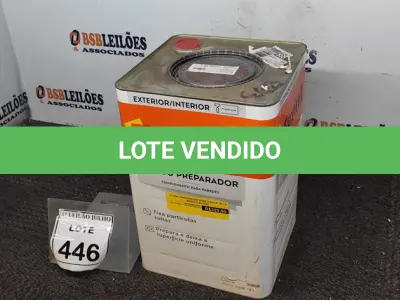 LOTE 446 - 01 LATA DE FUNDO PREPARADOR INTERIOR/EXTERIOR 18L MARCA SUVINIL. (NO ESTADO) ATENÇÃO! FAZER A VISITAÇÃO ANTES DE ARREMATAR, NÃO SABEMOS SE FUNCIONA, LEILÃO NÃO TEM GARANTIA E NEM DEVOLUÇÃO, SUJEITO A POSSÍVEIS AVARIAS VISÍVEIS/OCULTAS E/OU AUSÊNCIA DE COMPONENTES.