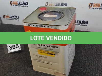 LOTE 385 - 01 LATA DE FUNDO PREPARADOR INTERIOR/EXTERIOR 18L MARCA SUVINIL. (NO ESTADO) ATENÇÃO! FAZER A VISITAÇÃO ANTES DE ARREMATAR, NÃO SABEMOS SE FUNCIONA, LEILÃO NÃO TEM GARANTIA E NEM DEVOLUÇÃO, SUJEITO A POSSÍVEIS AVARIAS VISÍVEIS/OCULTAS E/OU AUSÊNCIA DE COMPONENTES.